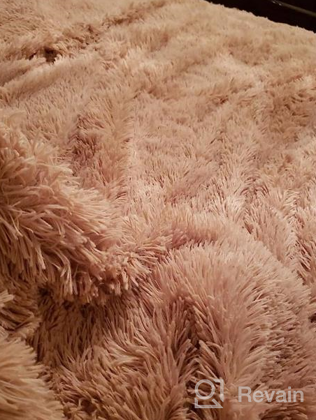 img 1 attached to Plush Shaggy Duvet Cover Set By XeGe - Luxury Soft Crystal Velvet Bedding Sets, Featuring 3 Pieces (1 Faux Fur Comforter Cover + 2 Fuzzy Pillow Cases), With Zipper Closure In Queen Size, Aqua Ombre review by David Holmes
