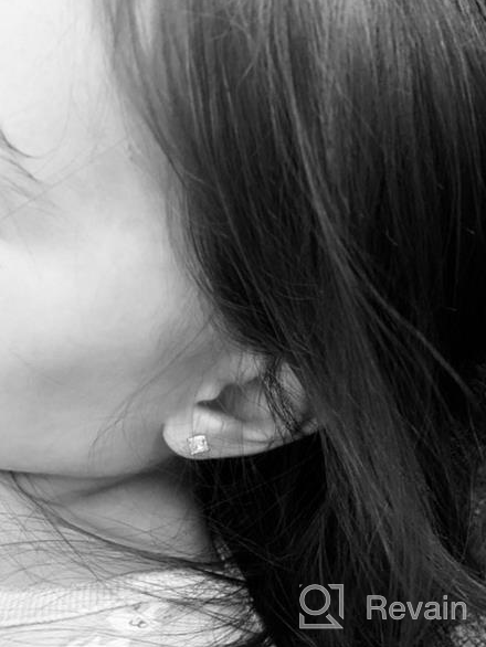 img 1 attached to Ioka Solitaire Princess Zirconia Earrings Girls' Jewelry review by Lindsey Lewis