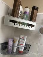 img 1 attached to Stainless Steel 2 Tier Corner Shower Caddy With Suction Cups - No Drilling Required - Removable Bathroom Basket Shelf With Hooks For Wall Mounted Organization - Waterproof And Chromed review by Justin Anderson