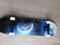 картинка 1 прикреплена к отзыву Beginner Friendly 32 Inch Skateboard For Adults, Teens, Kids, Girls And Boys - 8 Layer Canadian Maple Deck, Double Kick Concave For Tricks And Standard Riding Experience By Junli Skateboards от Joe Patterson