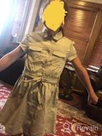 img 1 attached to Stylish Twill Safari Shirtdress for Girls by French Toast review by Andrew Amzallag