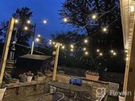 img 1 attached to SUNTHIN 48FT White Outdoor String Lights With 25 G40 Shatterproof LED Bulbs, Waterproof Hanging Patio Lights For Porch, Deck, Garden, Pergola & Bistro review by Kipp Amundson
