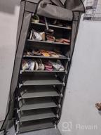 img 1 attached to Black UDEAR Free Standing Portable Shoe Rack Shoes Storage Organizer review by Leroy Stanton