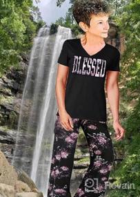 img 5 attached to Super Soft Black Plaid Lounge Pants For Women By ZOOSIXX: Comfy, Casual, And Perfect For Yoga