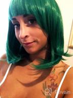 img 1 attached to 🐝 Mersi Honey Brown Bob Wigs with Bangs, Synthetic Cute Cosplay Costume Short Hair Wig for Party Halloween S029BR review by Chad Gomez