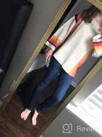 img 1 attached to Women'S V Neck Long Sleeve Ripped Cropped Knit Sweater Jumper Top review by Charles Purnell