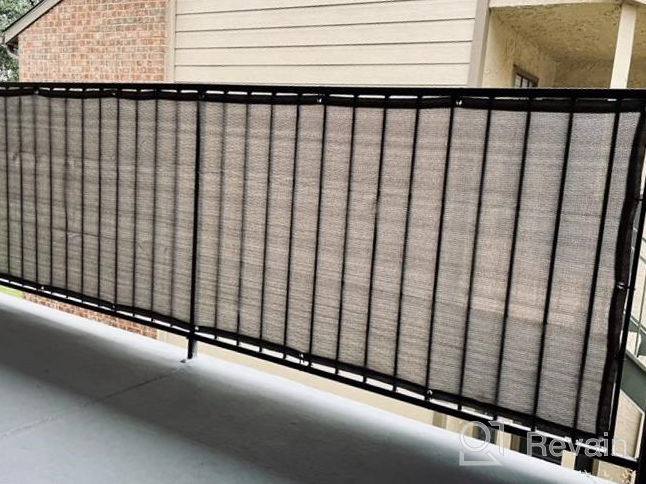 img 1 attached to SUNLAX 3'X10' Dark Grey Balcony Privacy Screen Fence Windscreen Cover Fabric Shade Netting Mesh Cloth With Grommets UV Protection For Patio, Backyard, Porch, Railing Shield 90% review by Paul Ajayi