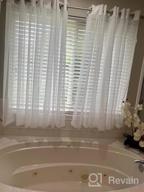 img 1 attached to Ivory Sheer Linen Look Curtains For Living Room & Bedroom - Set Of 2 Panels (52 X 54 Inches), Semi-Transparent Voile Grommet Drapes By DWCN review by Juan Patel