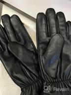 img 1 attached to Touchscreen Leather Gloves For Men - Warm Cold Weather Gloves For Driving By Vislivin review by Vashod Reed