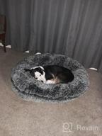 img 1 attached to Extra Plush Faux Fur Dog Bean Bed - Bessie & Barnie Bagel Circle Waterproof Dog Bed With Removable Washable Cover - Calming Pet Bed In Multiple Sizes & Colors review by Meagan Thompson