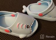 img 1 attached to Kids' Lightweight Open Toe Garden Clogs Boys Girls Beach Pool Slides Sandals - Cute Cartoon Shark Shower Slipper for Little Babies, Toddlers Non-Slip Summer Slippers Water Shoes review by Kyle Terry
