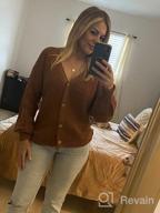 img 1 attached to 🧥 EVALESS Women's V-Neck Crochet Patchwork Button Down Cardigan Sweater - Long Sleeve Solid Knit review by Darius Slater