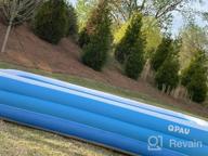 img 1 attached to Full-Sized Inflatable Swimming Pool For Family Fun - Heavy Duty Above Ground Pool For Kids, Adults, And Outdoor Backyard Pool Parties - 118” X 72” X 22” By QPAU review by Randy Salgado