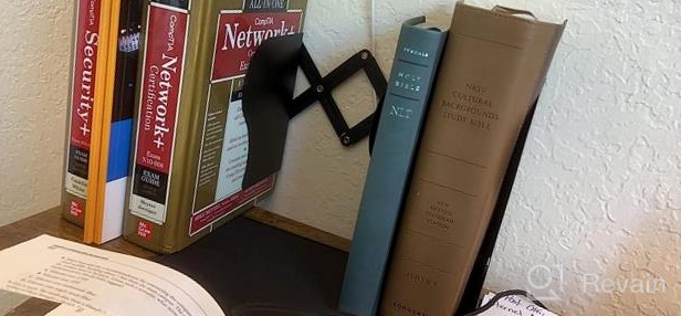 img 1 attached to Adjustable Bookend Organizer - Extends Up To 19 Inches, Perfect For Office Desk Accessories & Books! review by Joe Jimenez