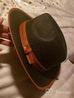 img 1 attached to UPF50+ Muryobao Womens Wide Brim Straw Panama Fedora Sun Hat - Perfect For Summer Beach! review by Dorothy Collazos