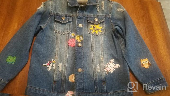 img 1 attached to Optimized Search: Mallimoda Kids Boys Girls Denim Hooded Jacket with Zipper - Stylish Outerwear Coat review by Cornelius Reeves