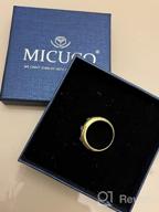 img 1 attached to 🌟 micuco Chunky Dome Rings: 14K Gold Plated Statement Ring with Cubic Zirconia & Gold Star Inlay - Bold & Thick Women's Rings review by Francisco Duncan