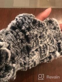 img 8 attached to Valpeak Womens Rabbit Fur Winter Mittens: Knitted Fingerless Gloves