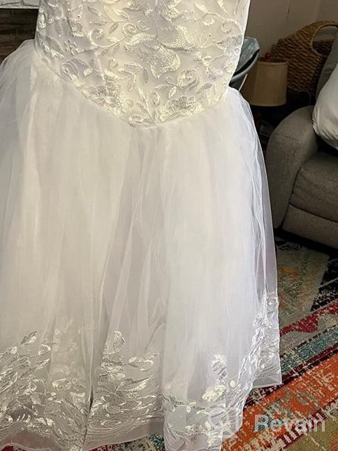 img 1 attached to 💃 Elegant Sleeveless Wedding and Pageant Girls Clothing by AbaoSisters review by Tiffany Thompson