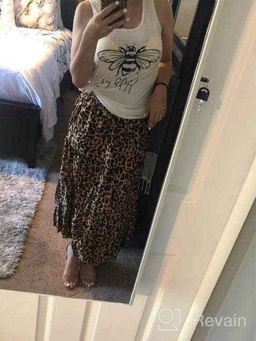 img 1 attached to Boho Floral Maxi Skirt With Pockets - Elastic High Waist And A-Line Cut - Perfect For Women Who Love Simple And Fun Fashion review by Jerry Bergstad