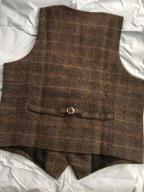 img 1 attached to Men'S Slim Fit Wool Blend Herringbone Tweed Waistcoat Vest review by Brandon Havlicek