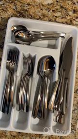 img 6 attached to Deedro 60 Piece Stainless Steel Flatware Set: Complete Service For 12 With Mirror Polished Finish, Durable Cutlery Set For Home Kitchen, Dishwasher Safe
