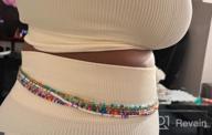 img 1 attached to Taouzi Colorful Waist Beads For Plus Size Women - 12Pcs Elastic Body Chain For Beachwear And Sexy Body Jewelry review by Janet Harris