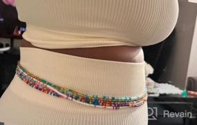 img 5 attached to Taouzi Colorful Waist Beads For Plus Size Women - 12Pcs Elastic Body Chain For Beachwear And Sexy Body Jewelry