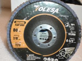 img 5 attached to TOLESA 10-Pack Zirconia Abrasive Flap Discs For Stainless Steel And Metal Grinding - 80 Grit, T29 Grinding Wheels