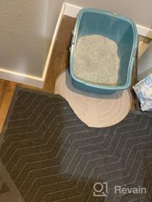 img 8 attached to WePet Cat Litter Box Mat: Durable PVC Pad For Urine-Resistant Scatter Control - 35X23 Grey