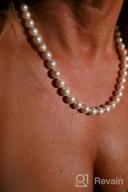 img 1 attached to Stunning Freshwater Cultured Pearl Necklace With Versatile Clasp - Perfect Gift For Women review by Curtis Domus