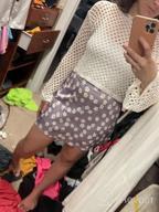 img 1 attached to LYANER Women'S Casual Floral Print Satin Silk High Waist Zipper Mini Short Skirt review by Kevin Hernandez