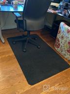 img 1 attached to Chair Mat For Hard Floors 55" X 35" Rectangular Protector - 1/6" Thick Low Pile Desk Rug Home Office Rolled Packaging Black review by Kari Reynolds