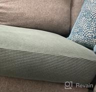 img 1 attached to Super Stretch Sofa Cushion Covers - Thick Jacquard Textured Twill Fabric Slipcovers For Individual Seat Cushions – Includes 3 Pieces For Sofas - Black By H.VERSAILTEX review by Robin Henderson