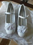 img 1 attached to DressForLess White PU Girls' Shoes with Pretty Rosettes for Flats review by Mac Sterling