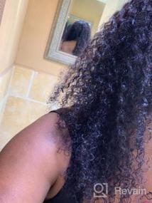 img 5 attached to 16 Дюймов 7 Шт. / Компл. Бразильские Девственные Человеческие Волосы Естественный Цвет Клип Ins Для Афроамериканских Женщин | Luwigs Afro Kinky Curly 4B 4C Clip In Hair Extensions