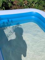 img 1 attached to Full-Sized Inflatable Swimming Pool For Family Fun - Heavy Duty Above Ground Pool For Kids, Adults, And Outdoor Backyard Pool Parties - 118” X 72” X 22” By QPAU review by Chris Cooper