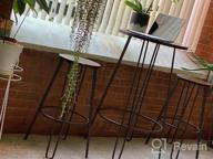 img 1 attached to NOBPEINT 3 Piece Bar Table Set 2 Stools Bistro Pub Kitchen Dining Furniture, Rustic Brown review by Bill Kodba
