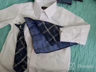 img 1 attached to Alberto Danelli Boys Dress Shirt Set: Matching Tie, Handkerchief, Long Sleeve Button Down, Pocket review by David Boulanger