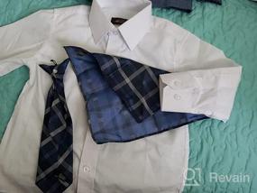 img 5 attached to Alberto Danelli Boys Dress Shirt Set: Matching Tie, Handkerchief, Long Sleeve Button Down, Pocket