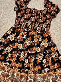 img 7 attached to Boho Chic Floral Mini Dress For Women: Square Neckline, Smocked Design, Puff Sleeves, High Waist, And Ruffled A-Line Skirt - Perfect For Summer 2023