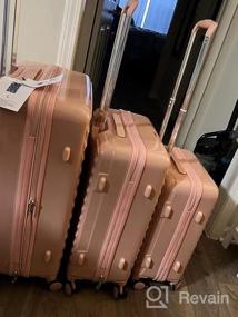 img 6 attached to Путешествуйте стильно с расширяемым набором багажа Coolife Sakura Pink из 3 предметов - замок TSA, чемоданы Spinner ABS + PC (20 дюймов, 24 дюйма, 28 дюймов)