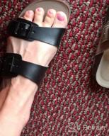 img 1 attached to Comfort Meets Style With LUFFYMOMO Womens Cork Sole Sandals - Adjustable Straps For Perfect Fit! review by Kristopher Tight