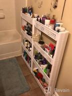 img 1 attached to 4-Tier Slim Slide-Out Tower Rack Shelf Organizer For Narrow Spaces - Perfect For Kitchen, Bathroom, Dining, And Laundry Rooms By Famistar review by Michael Straughter