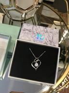 img 1 attached to Stunning Heart Necklaces for Women: Love Pendant Necklace in Silver, 14K White Gold Plated, adorned with Diamonds! Perfect Christmas Gift in a Luxury Gift Box review by Joyce Swihart