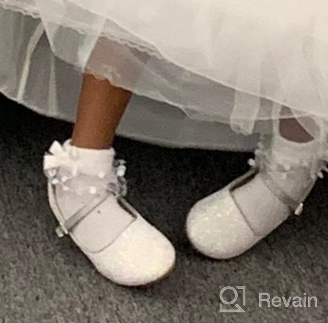 img 1 attached to Dazzle Your Little Princess: EIGHT 💎 KM Glittery Girls' Shoes Perfect for Weddings review by Jeff Wyble