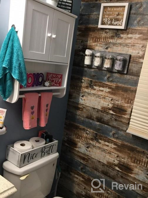 img 1 attached to Farmhouse Rustic Gray Wall Mounted Mason Jar Toothbrush Holder And Organizer - Perfect Small Bathroom Storage Solution review by Brian Gopalan