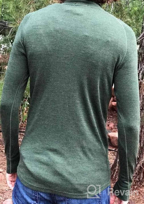 img 1 attached to MERIWOOL Mens 100% Merino Wool Midweight Half Zip Sweater - 250G Base Layer For Men review by Brad Jeffress