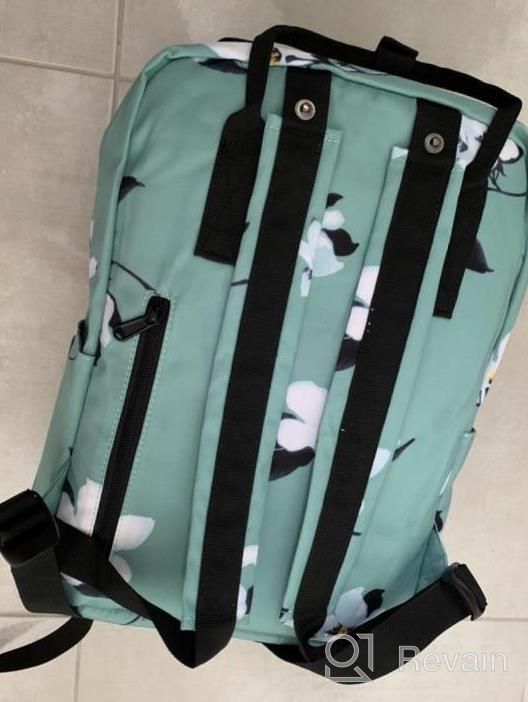 img 1 attached to HotStyle BESTIE Floral Backpack - Perfect For School, College & Travel In Magnolia Mint! review by Greg Boulden