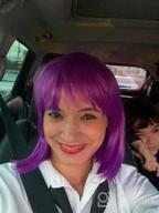 img 1 attached to 🐝 Mersi Honey Brown Bob Wigs with Bangs, Synthetic Cute Cosplay Costume Short Hair Wig for Party Halloween S029BR review by Michael Pickering